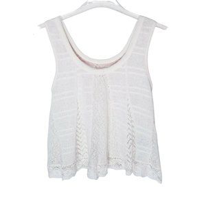 Anthropologie Meadow Rue Carrigan Crochet Tank Top Women Size Medium